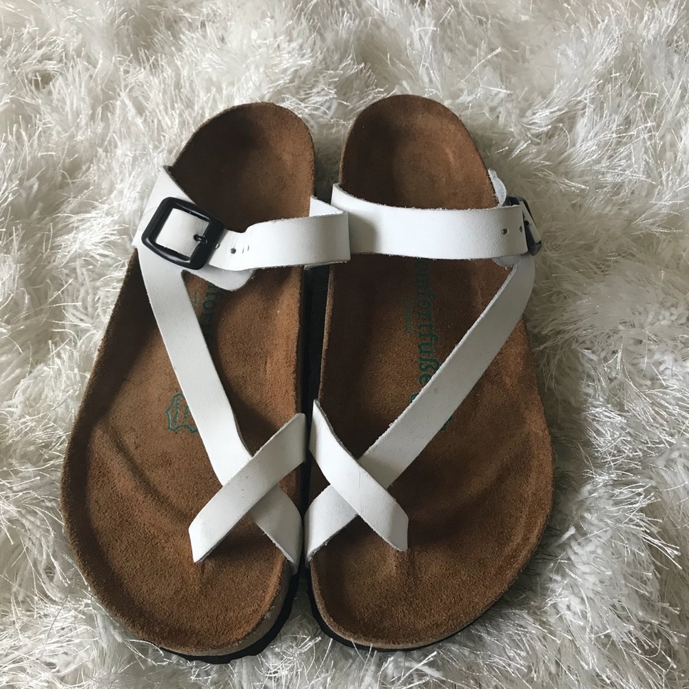 White sandals